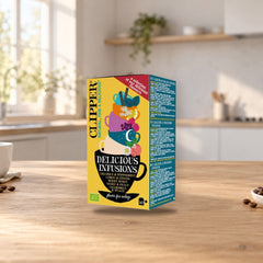 Organic Herbal Tea Assortment – product photo on a table