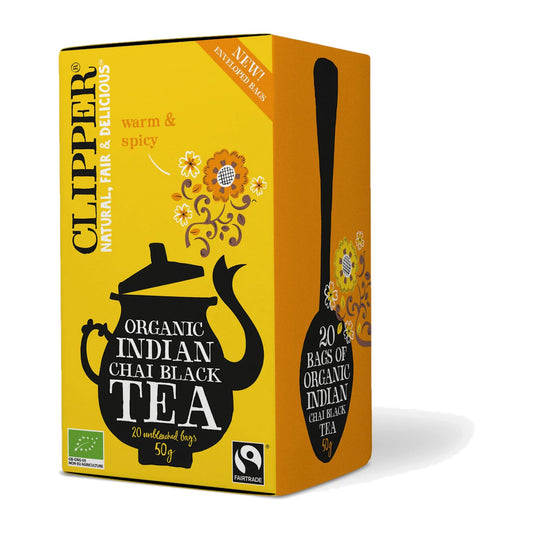 Clipper Organic Fair Trade Indian Chai Black Tea Bags 20ct – product photo