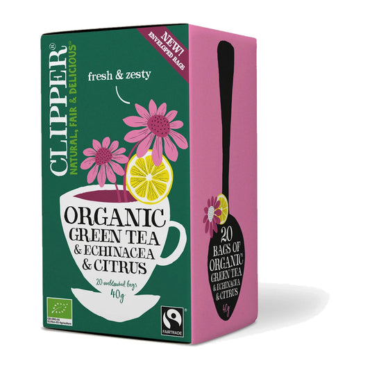 Clipper Organic Green Tea with Lemon & Echinacea – product photo