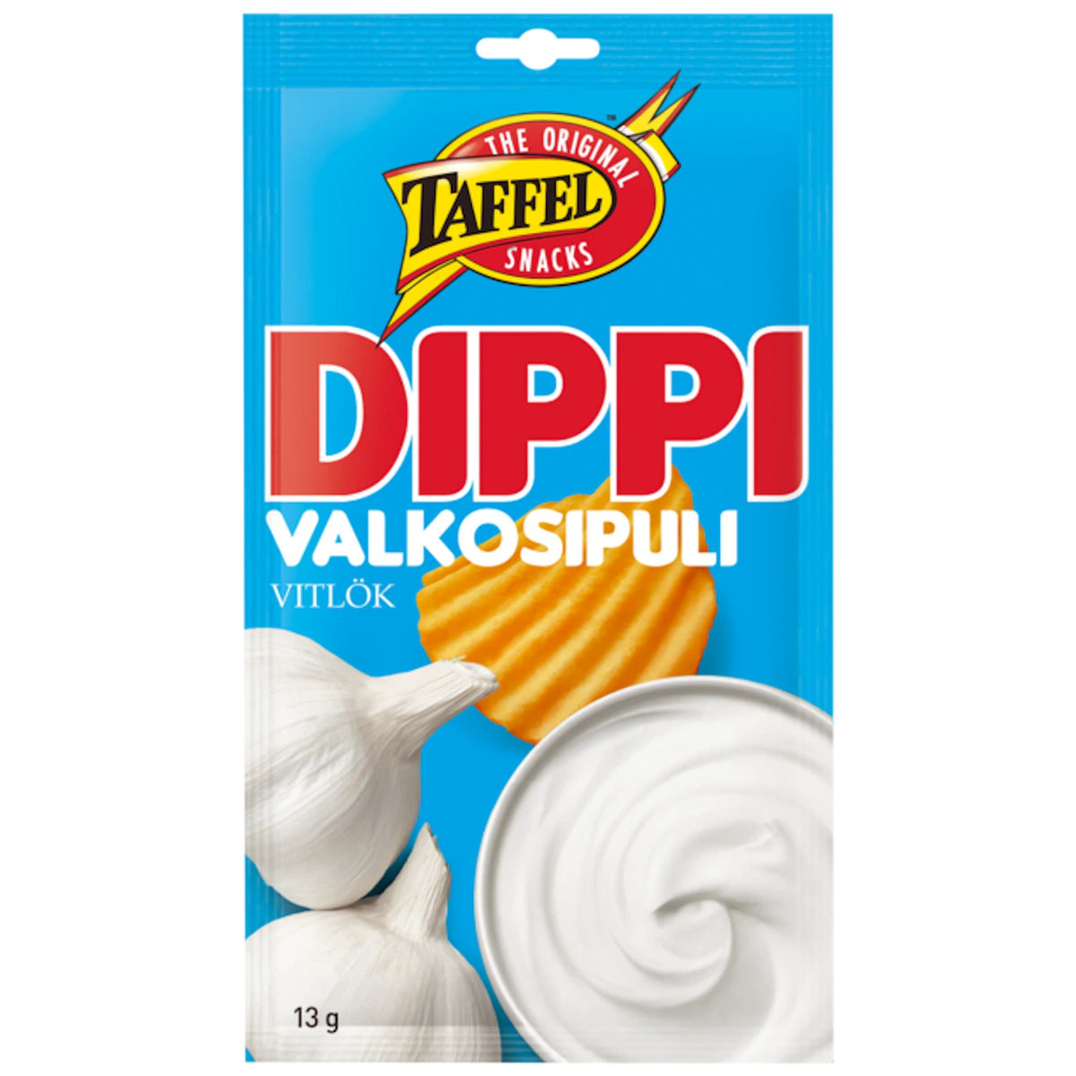 Taffel Garlic Dip Snacks Box 13g – product photo