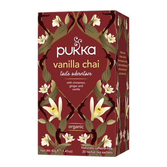 Pukka Organic Vanilla Chai Herbal Tea – product photo