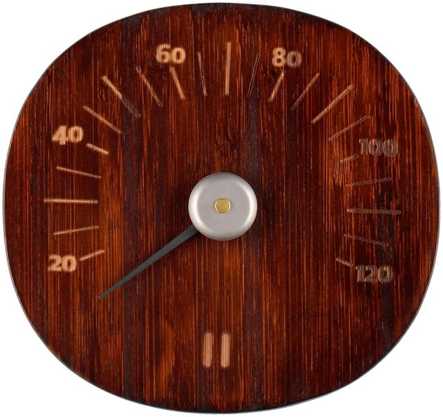 Rento sauna thermometer bamboo dark