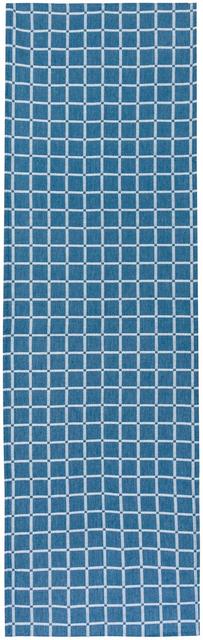 House bench towel Checkered. blue | Soposopo