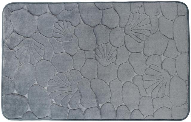 House bathroom mat Shell 50x80 cm gray | Soposopo