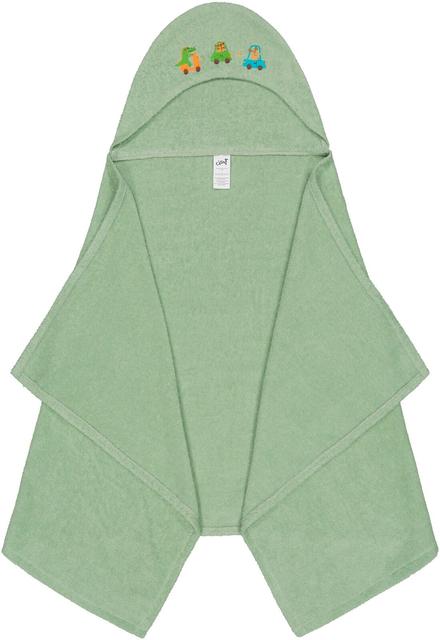 Ciraf children's hooded towel Animals 70x140 cm. green