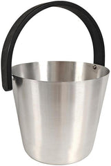 Saunia sauna bucket 7L. aluminum with black bent wooden handle | Soposopo