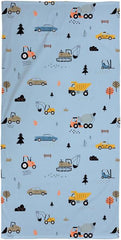 Ciraf children's towel Vehicles 70x140 cm. blue | Soposopo