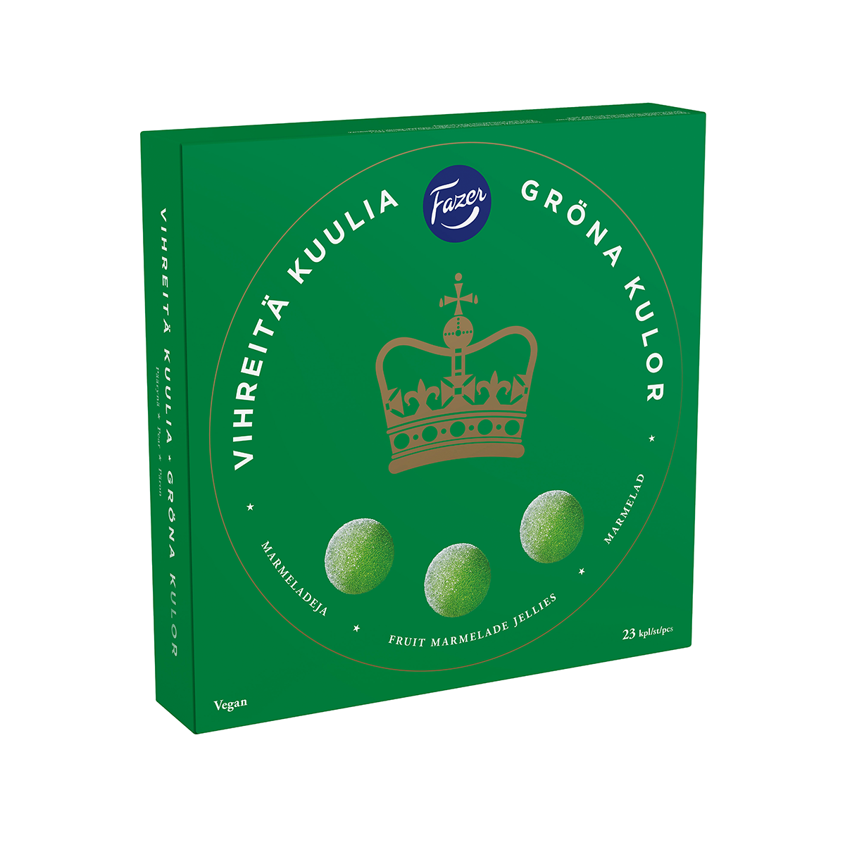 Fazer Green Jellies Gummy 500g - Pear Flavor Vegan Candy - Soposopo