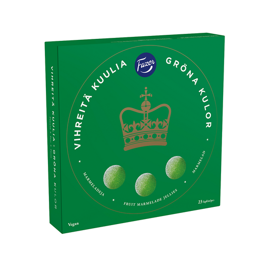 Fazer Green Jellies Gummy 500g - Pear Flavor Vegan Candy - Soposopo