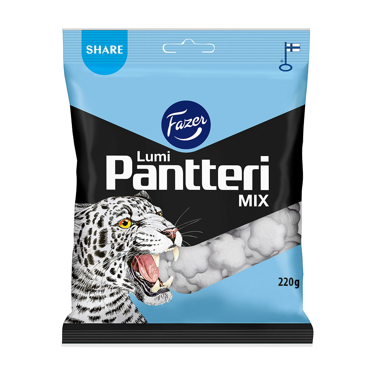 Fazer Pantteri Lumi Salty-Sweet Licorice 220g Pack - Soposopo