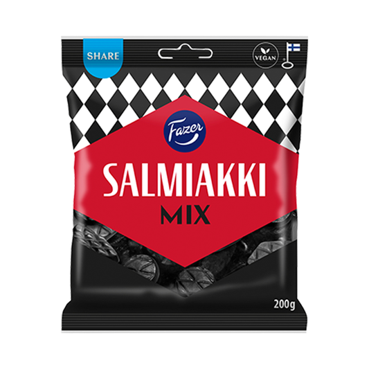Fazer Salmiakki Mix Liquorice 200g - Salty Licorice Treats - Soposopo