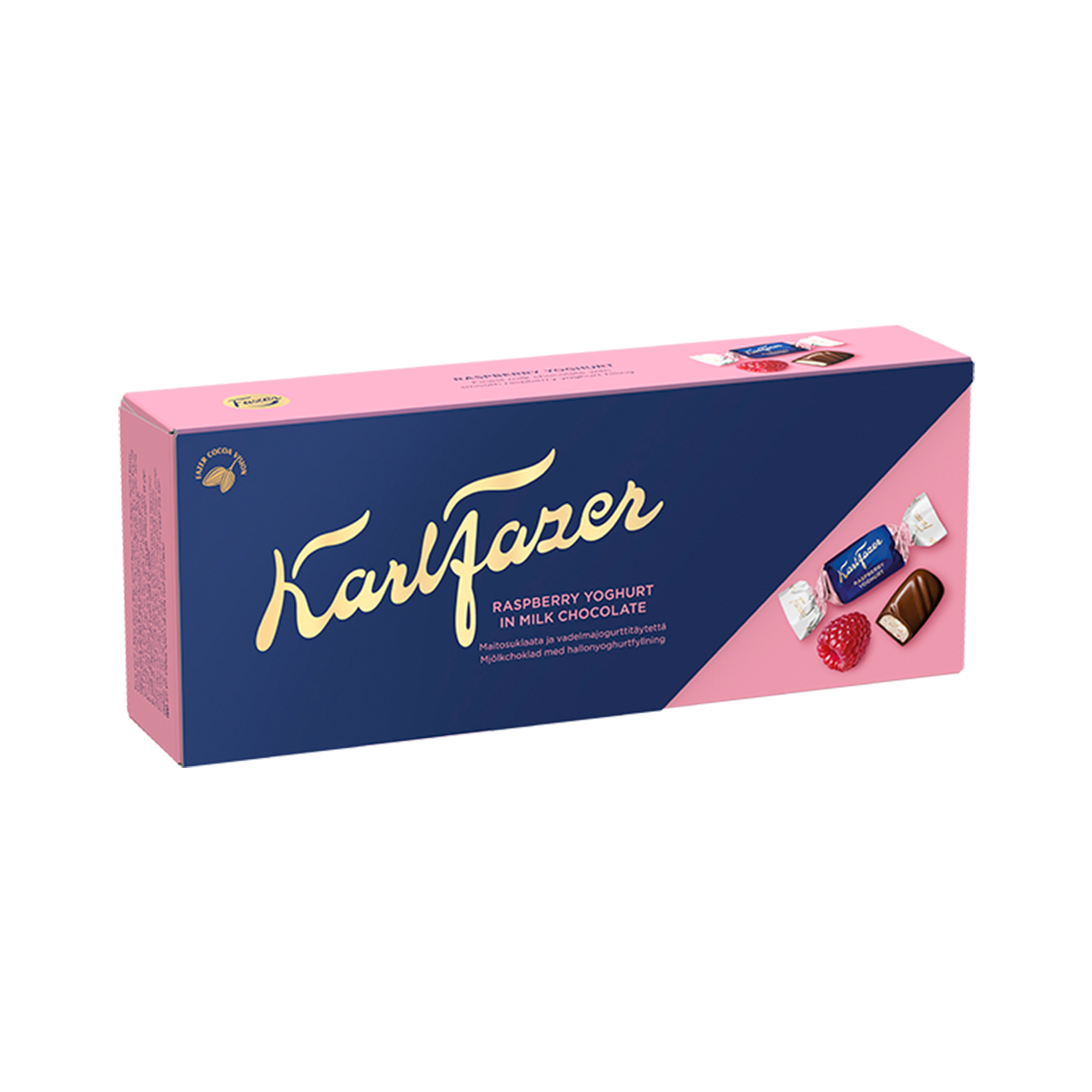Fazer Karl Fazer Raspberry Yoghurt Chocolate 250g Box - Soposopo
