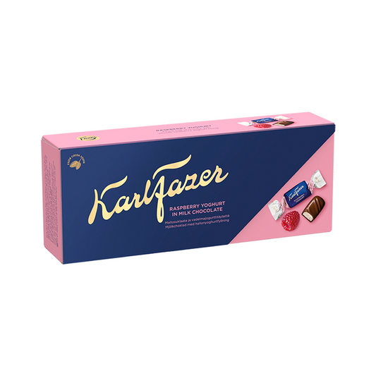 Fazer Karl Fazer Raspberry Yoghurt Chocolate 250g Box - Soposopo