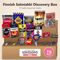 Finsk Salmiakki och Lakrits set SÖPÖSÖPÖ BOX Variation 19-pack