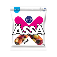 Fazer Assa MIX Gummy 220g - Pineapple, Peach & More - Soposopo