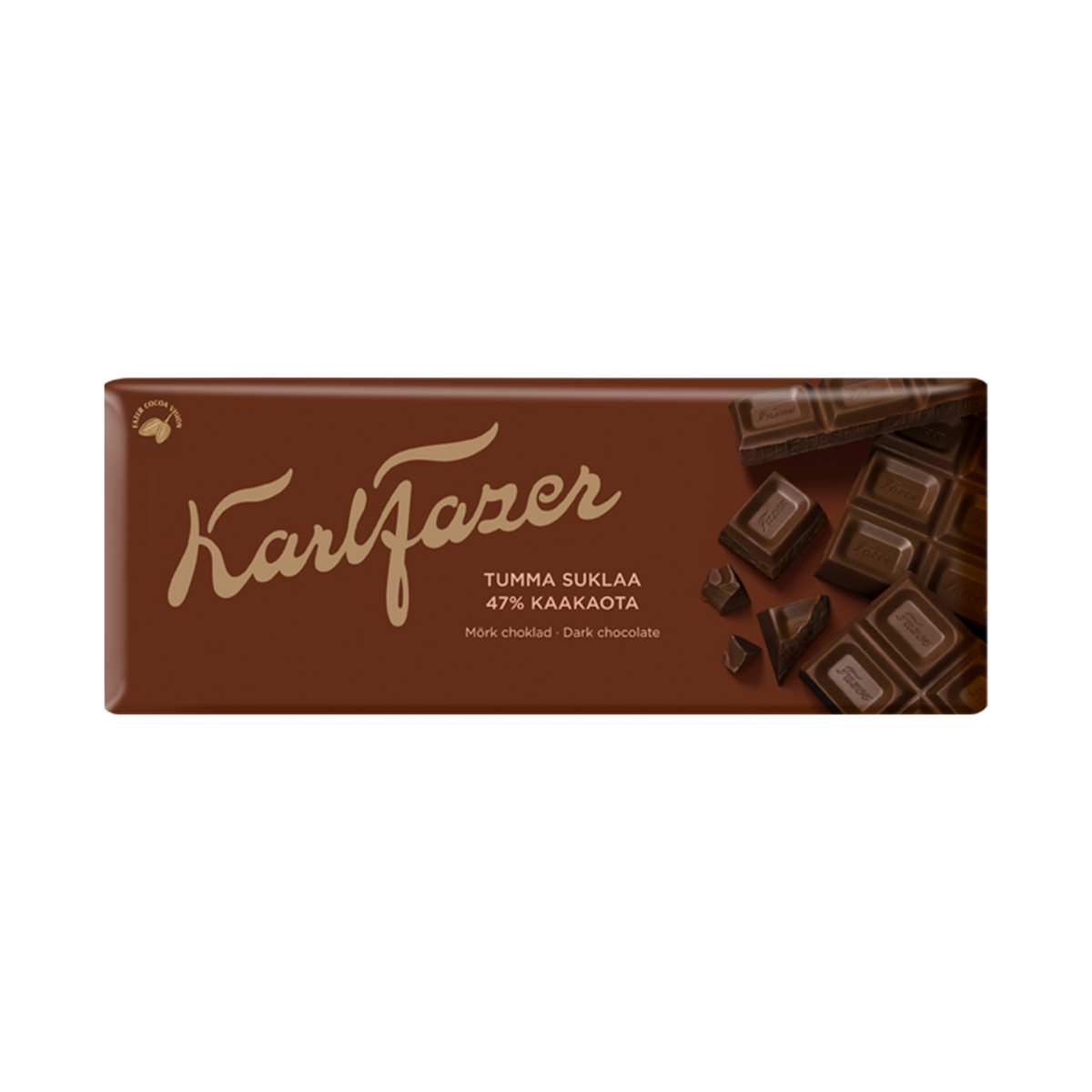 Fazer Karl Fazer 47% Dark Chocolate Bar 180g - Soposopo