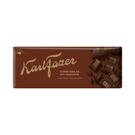 Fazer Karl Fazer 47% Dark Chocolate Bar 180g - Soposopo