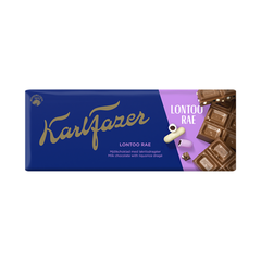 Fazer Liquorice Drage Milk Chocolate 180g Bar - Soposopo