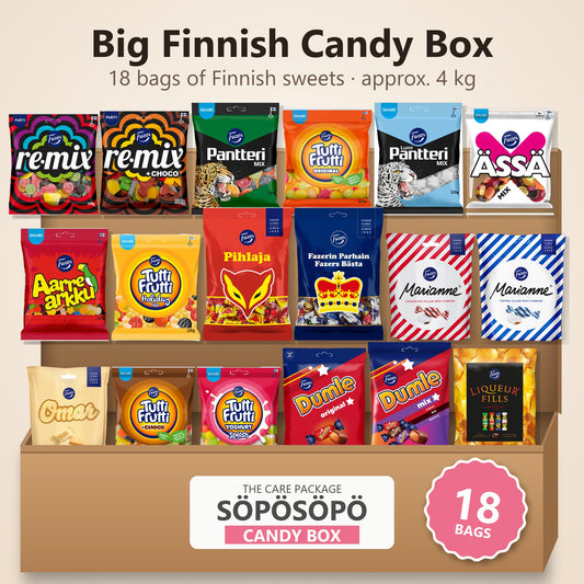 Finnish Candy Set from Fazer 18 Bags 4.075kg - SÖPÖSÖPÖ gift set