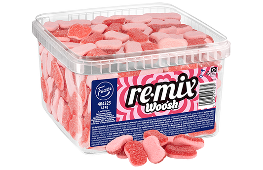 Fazer Remix Woosh Bulk Candy 1.5 kg | Soft Two-Layer Foam Candies