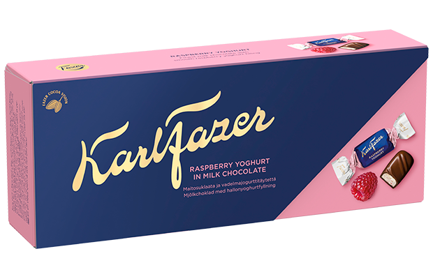 Fazer Karl Fazer Raspberry yoghurt Chocolate 1 Box of 250g