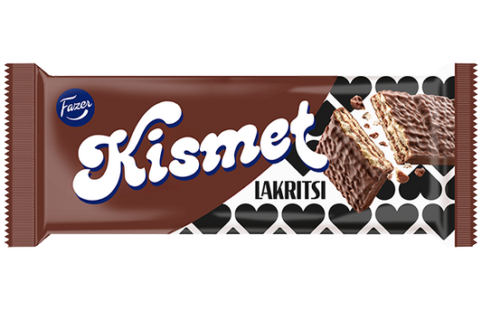 Fazer Kismet Lakritsi Waffle Bar 41 g | Crispy Wafer with Licorice