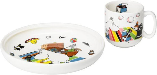 Moomin Arabia Moomin Children's Dinnerware Moomintroll 2-piece - Soposopo