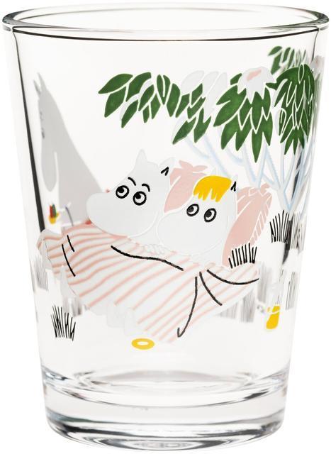 Moomin Arabia Finland Moomin Drinking Glass 22cl Lounging - Soposopo