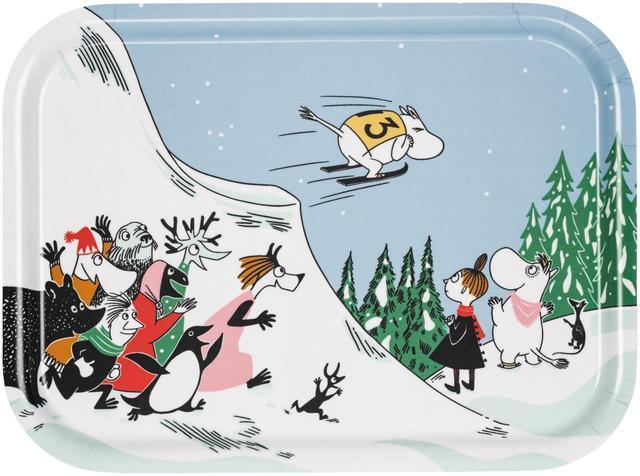 Moomin Arabia Tray Ski Jumping 27x20cm - Soposopo