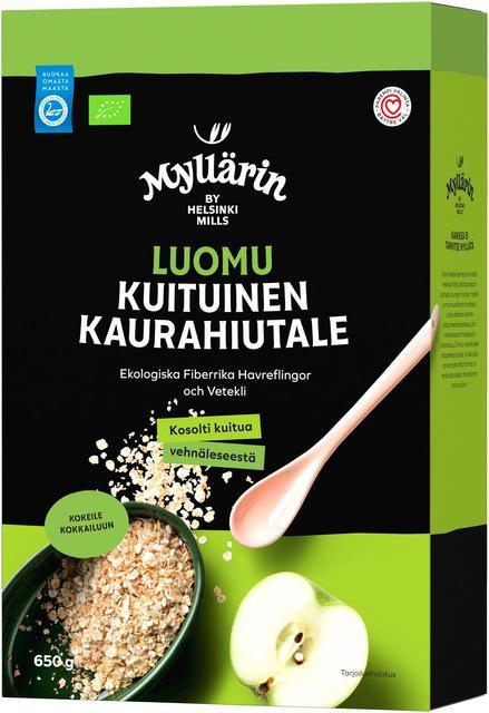 Myllärin Organic Fiber - Rich Oat Flakes 650 g - Soposopo