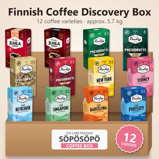 Paulig Coffee Mix Set 12 Packs Filter Blend Ground Coffee - SÖPÖSÖPÖ gift set