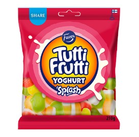 Fazer Tutti Frutti Yoghurt Splash Gummy 210g Pack - Soposopo