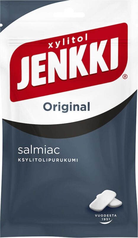 Cloetta Jenkki Salmiac Chewing Gum 100g - 3.5oz Pack - Soposopo