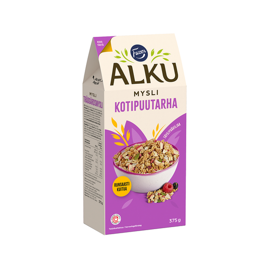 Fazer Alku Garden Muesli 375 g - Toasted with Berries & Seeds - Soposopo
