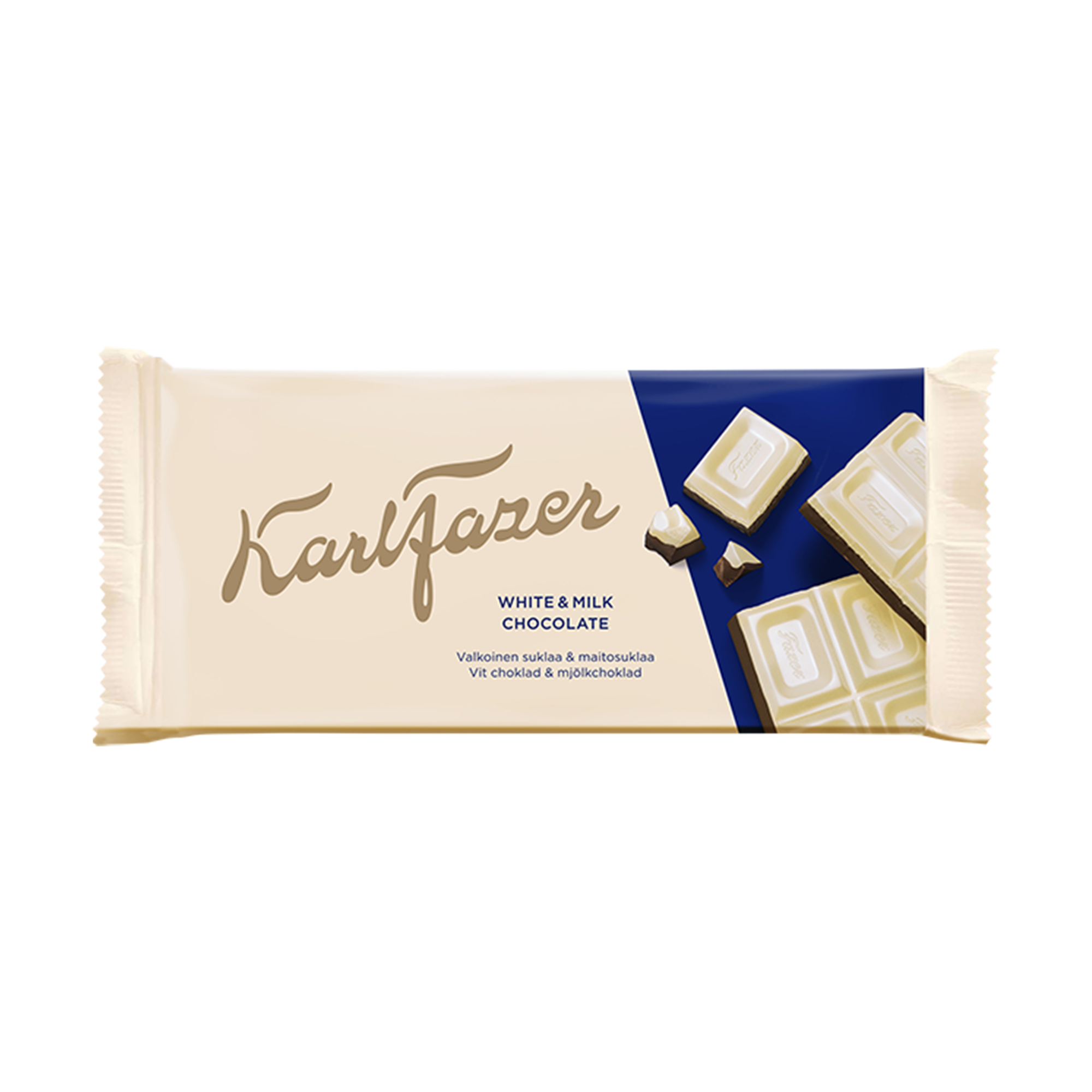 Fazer Karl Fazer White & Milk Chocolate Bar 131g - Soposopo