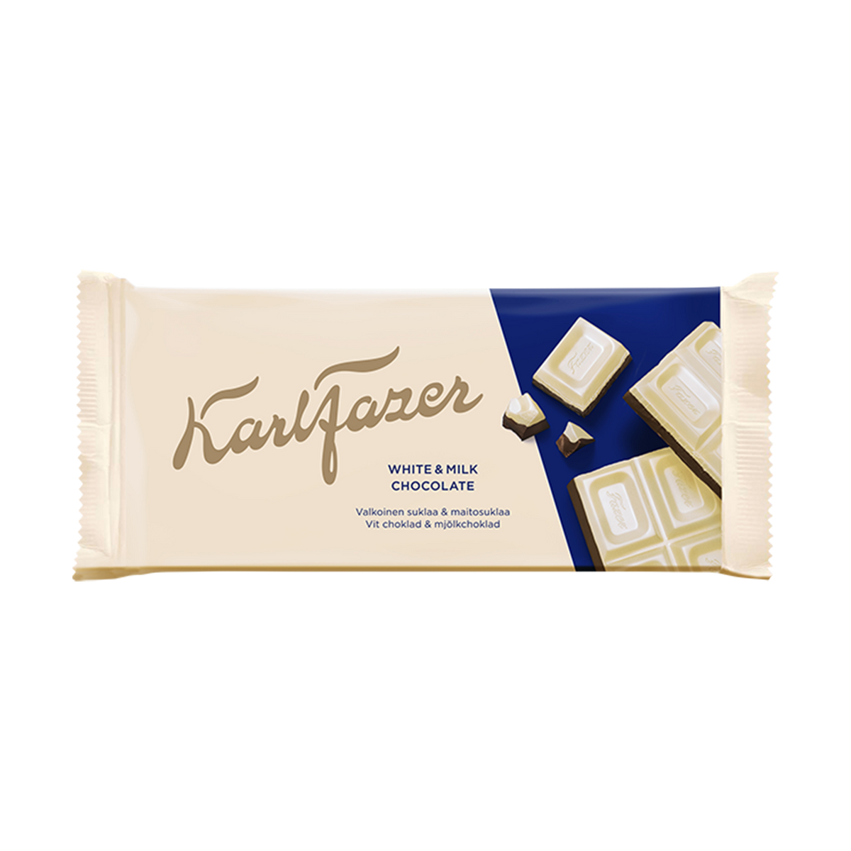 Fazer Karl Fazer White & Milk Chocolate Bar 131g - Soposopo