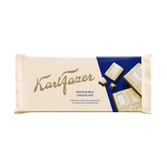 Fazer Karl Fazer White & Milk Chocolate Bar 131g - Soposopo