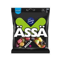 Fazer Assa Missa X Wine Gums Fruit & Liquorice 220g Pack - Soposopo