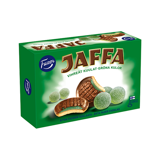 Fazer Jaffa Green Jellies Gummy 300g Box - Finnish Candy - Soposopo