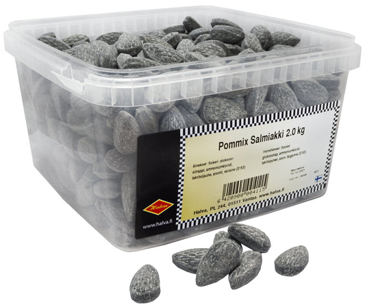 Salmiakki Licorice Halva Salmiakkipommi 2kg Box - Soposopo