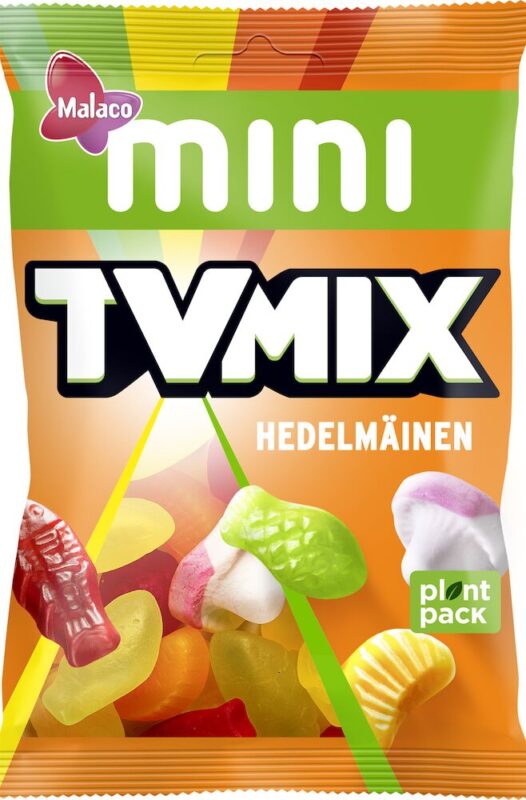 Malaco Mini TV Mix Fruity Sweet 110g - Soft Gummies & Marshmallows - Soposopo