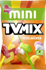 Malaco Mini TV Mix Fruity Sweet 110g - Soft Gummies & Marshmallows - Soposopo