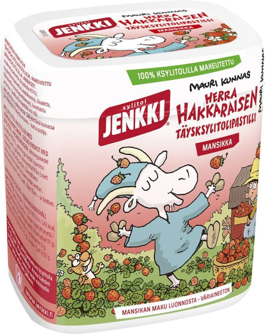 Jenkki Mr Hakkarainen Strawberry Whole Milk Lozenge 55g - Soposopo