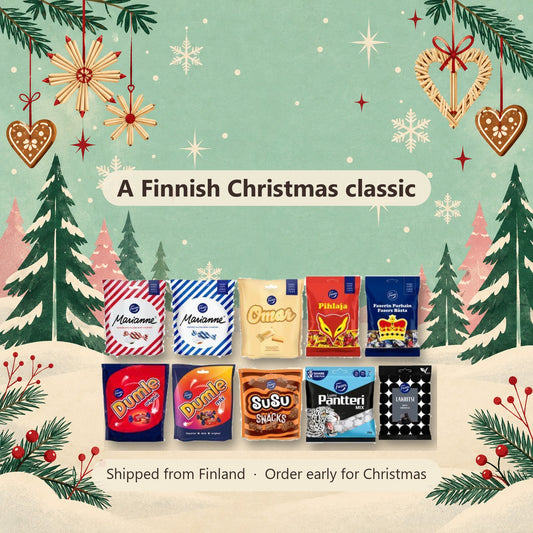 Fazer Candy Bag Mix 10 Bags 2.14kg Finnish Sweets Gift Box - Finnish Christmas gift, shipped from Finland