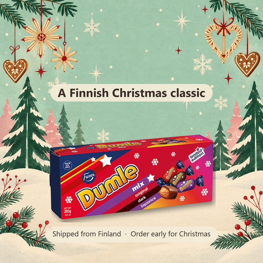 Fazer Dumle Mix Chocolate Toffee Box 295g - Finnish Christmas gift, shipped from Finland