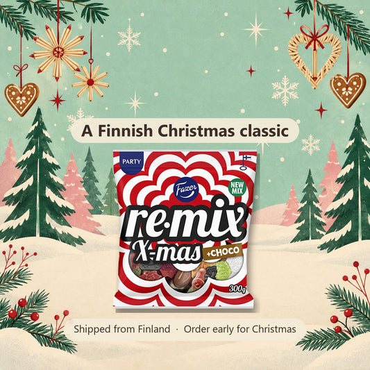 Fazer Remix Xmas +Choco Christmas Candy Bag 300 g - Finnish Christmas gift, shipped from Finland