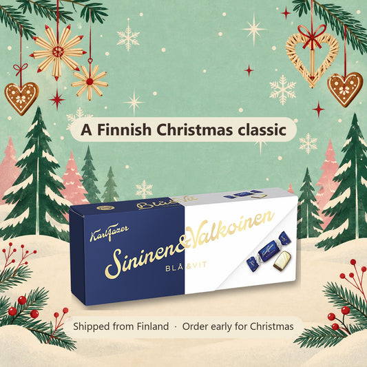 Karl Fazer Blue & White Chocolate Pralines 250 g - Finnish Christmas gift, shipped from Finland