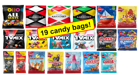 Malaco candy bag set - 19 bags - 3.48kg