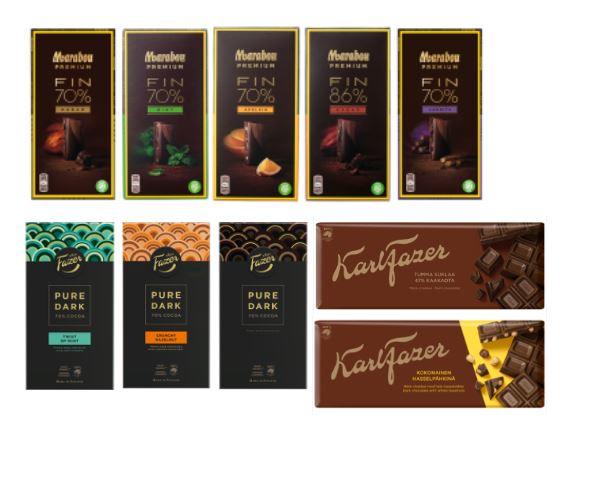 Dark Chocolate Set - 10 chocolate bars - Marabou | Soposopo