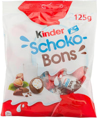 Kinder Schokobons milk chocolate with milk hazelnut filling 125g | Soposopo